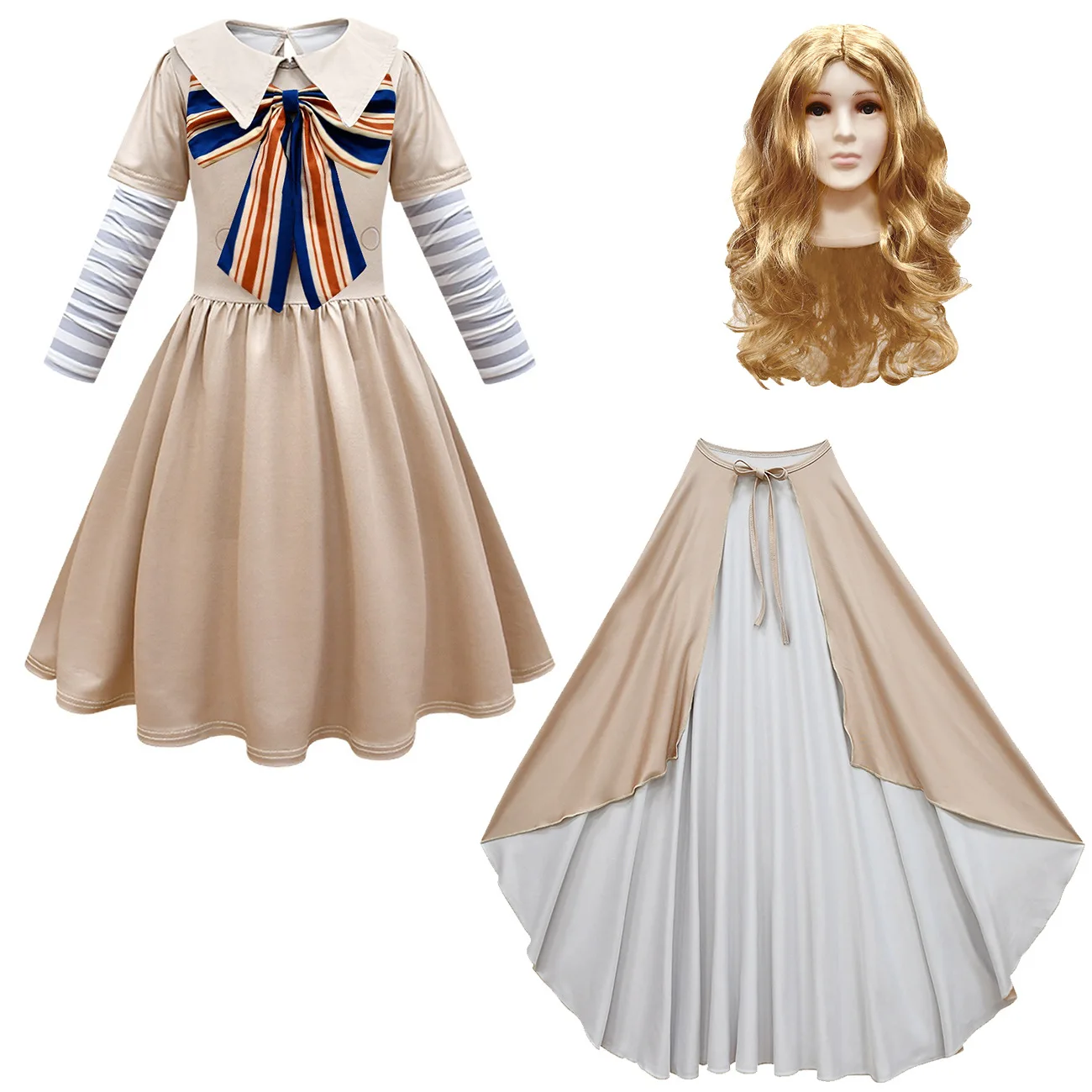 Новинка 2023 Детский костюм для косплея Меган винтажные готические костюмы