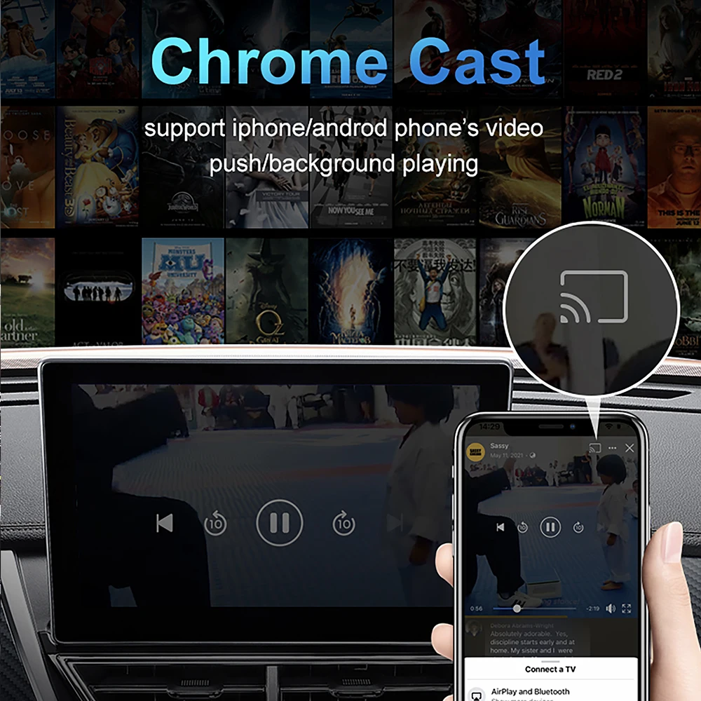 $87.00 Carplay For Universal Car IOS & Android 11.0 Dongle Car Multimedia Player For Mercedes Benz Audi Volkswagen Kia Toyota Volvo For