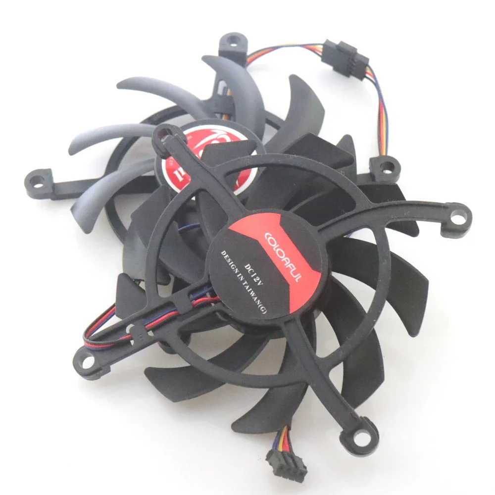 Бесплатная доставка 2 шт./лот 12 В вентилятор VGA для красочных GTX1660 1650 1660S RTX2060S
