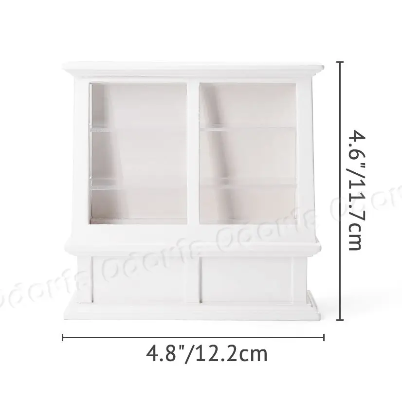 Odoria 1:12 Миниатюрный белый шкаф для тортов искусственная еда мини-магазин мебели