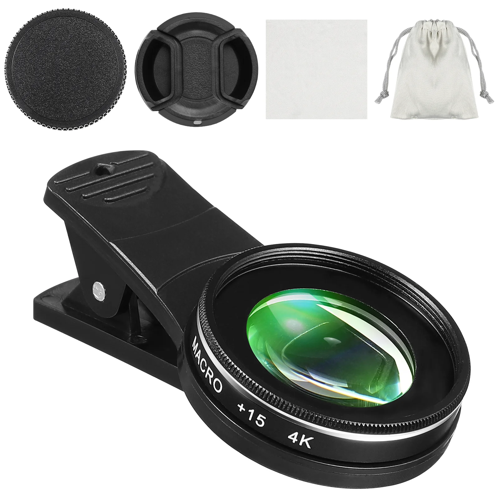 

Camera Lens High-definition Macro Phone Clip Phones Clip-on Filter 3.7*3.7*2cm Pro Black Clamp Universal