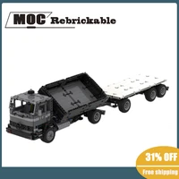 new moc 42078 three sided dump truck with trailer blocks high tech truck creation expert block model diy childrens toys gift