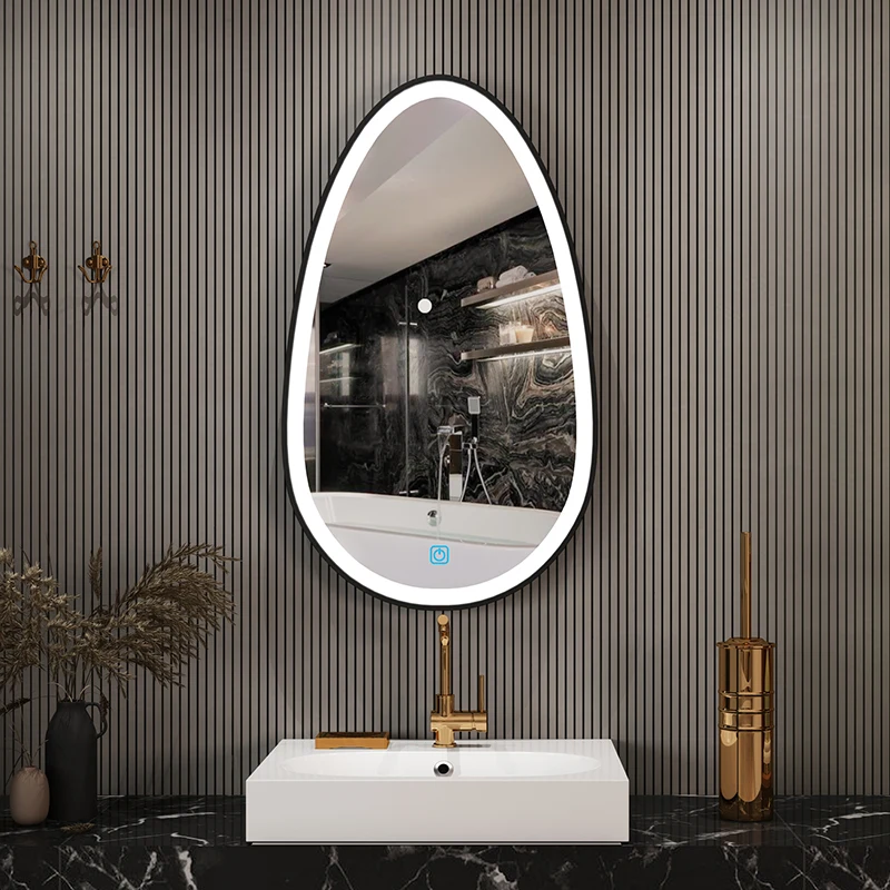 

Irregular Wall Hanging Mirror Make Up Bathroom Vanity Smart Vanity Mirror Led Light Miroir Salle De Bain Room Decoration Items
