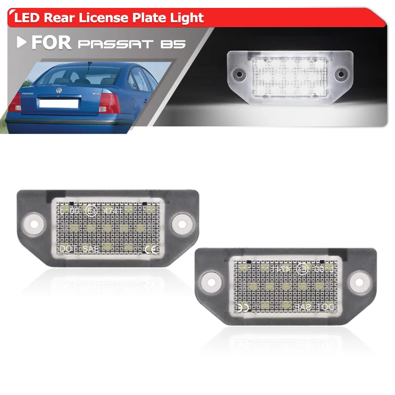 

OE-Spec для VW Passat B5 3B Pre-facelift 1997 1998 1999 2000 2001 безотказный светодиодный номерной знак свет лампа для парковки 3B0943021