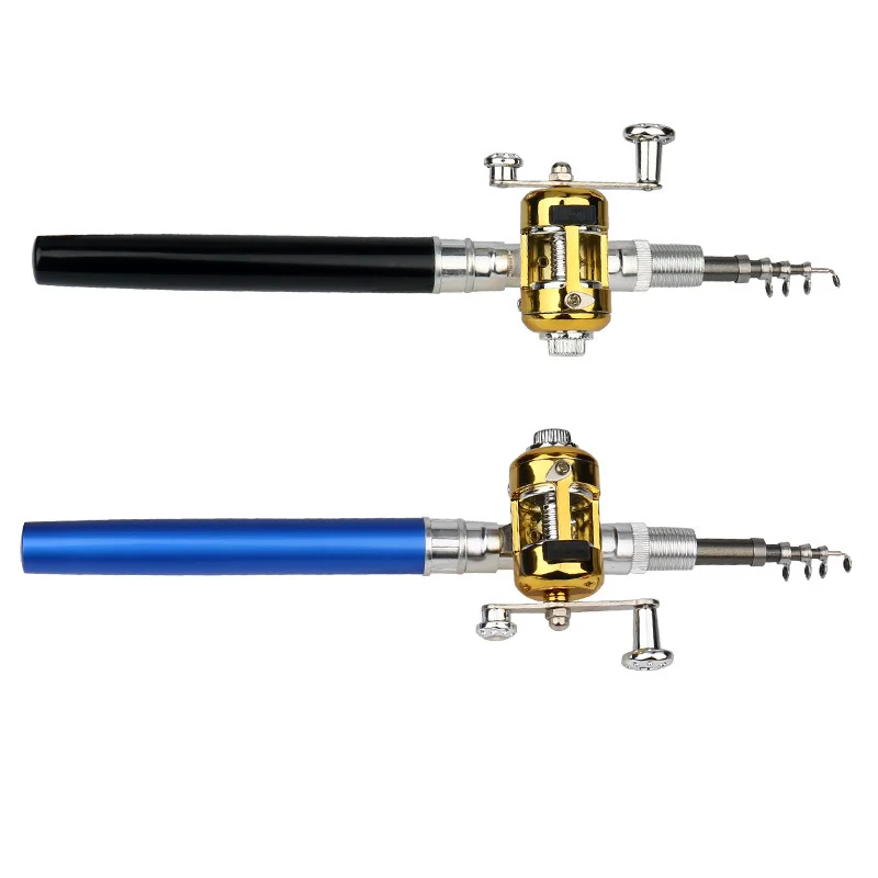 

1M Telescopic Mini Portable Pocket Pen Carbon Reel Aluminum Alloy Spinning Ultralight Fish PoleSet (rod+wheel+accessories+wire