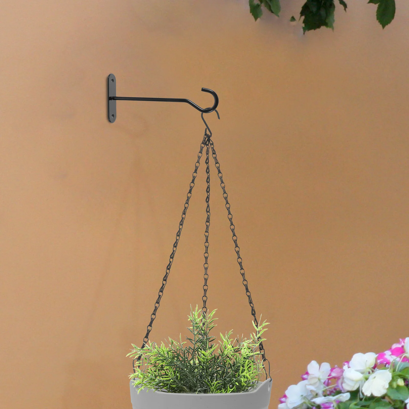 

2 Sets Planter Hanger Garden Clothes Rack Hanging Hook Plants Outdoor Metal Hangers Brackets Asb Basket Wall