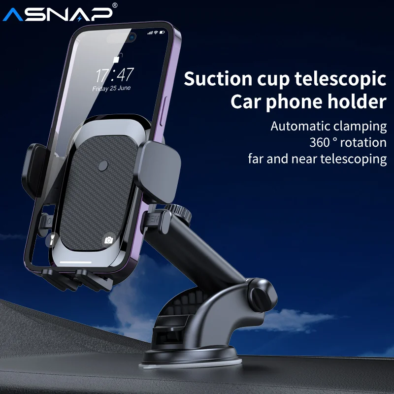 ASNAP автомобильный держатель для телефона вращение на 360° кронштейн мобильного
