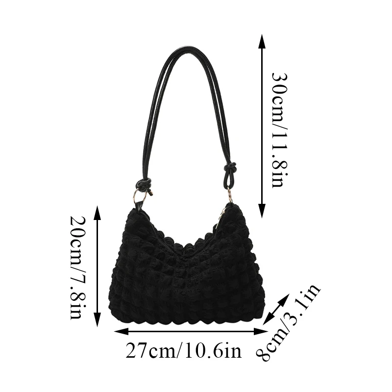 High-quality Lightweight Large Tote Bag Armpit Bag Soft Cloud Cotton Candy Women's Designer Handbag Gentle Shoulder Bag Korean