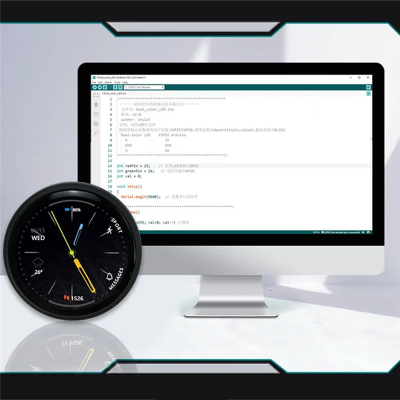 Макетная плата ESP32-C3 1 28-дюймовый круглый ЖК-экран с модулем Wi-Fi Bluetooth без сенсорной