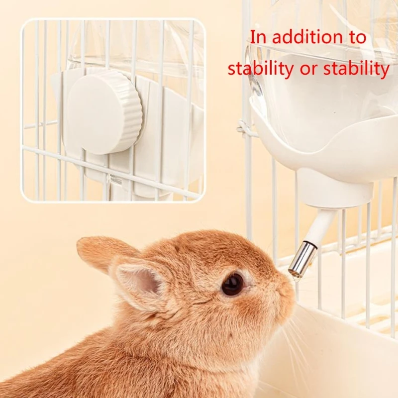 

Маленький дозатор воды для домашних животных, бутылочка для воды в клетку, дозатор воды в виде кролика, без капельной корзины, дозатор воды в виде кролика, Y5GB