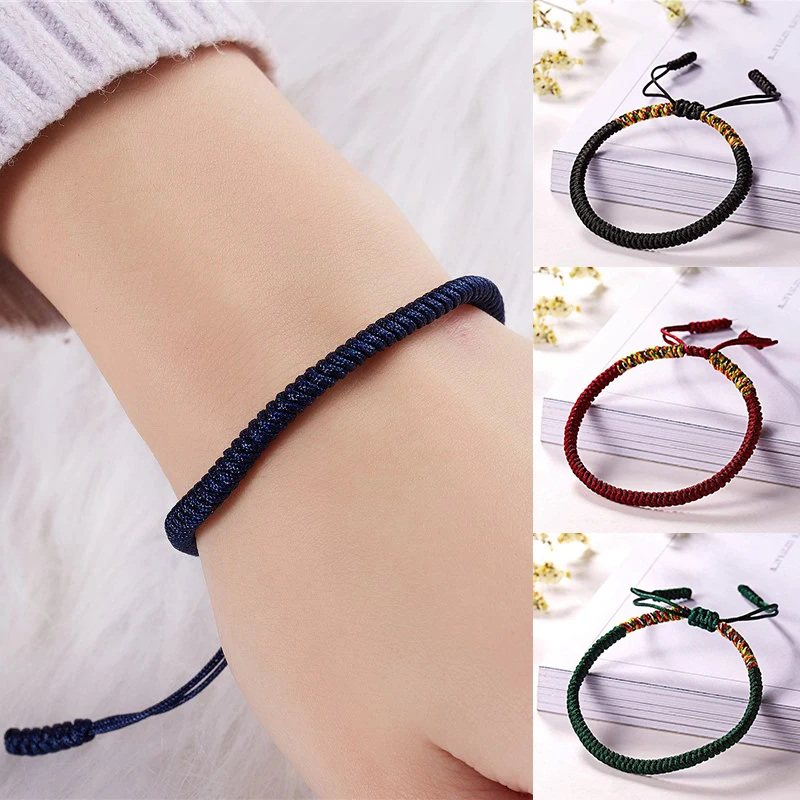 

Lucky Red Rope Adjustable Handmade Chain Thread Bracelet Woven String Jewelry