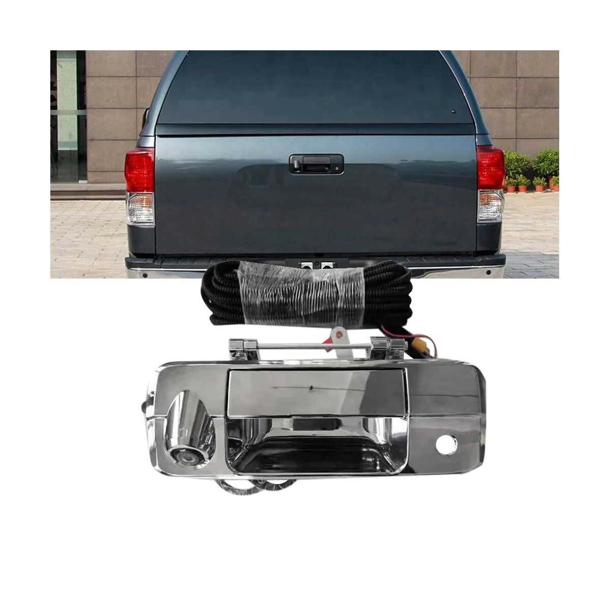 Хромированная камера заднего вида 690-0c051 для Toyota Tundra 07-13 Tacoma 2016-2018
