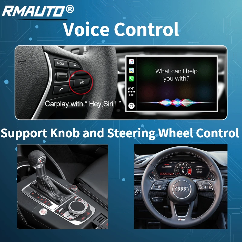 RMAUTO беспроводной Apple CarPlay MMI MIB для Audi A6 A7 2012-2018 Android Авто зеркальная ссылка AirPlay