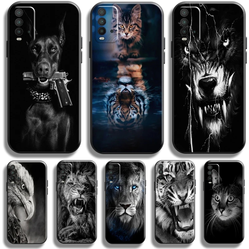 

Tiger Lion Eagle Dog Cat Wolf For Xiaomi Redmi 10 9 9T 9A 9C 8 8A Redmi Note 10 10S 9 9T 9S 5G 8 8T 7 PRO Phone Case Funda