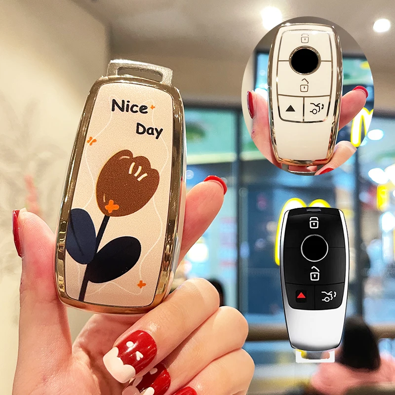 Чехол для автомобильного ключа Mercedes Benz cla250 GLS53 GLS450 Maybach GLS600 AMG C63S coupe AMG S63 Coupe A220 G63 GLA250 CAL 35 TPU