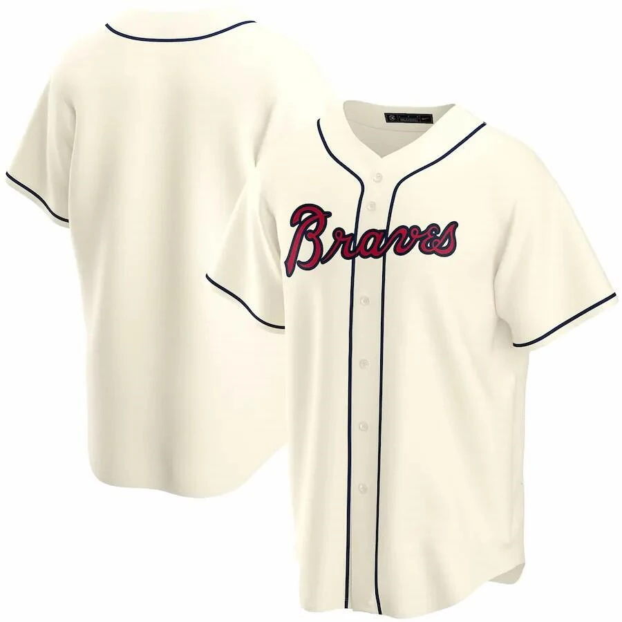 

Бесплатная доставка Американский Бейсбол Атланта Braves фанат Джерси бейсбольная форма кардиган mlb бейсбольная майка с возвратом назад бейсб...