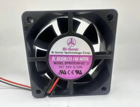 

Bi-sonic BP602524H-03 DC 24V 0.12A 60x60x25mm 2-Wire Server Cooling Fan