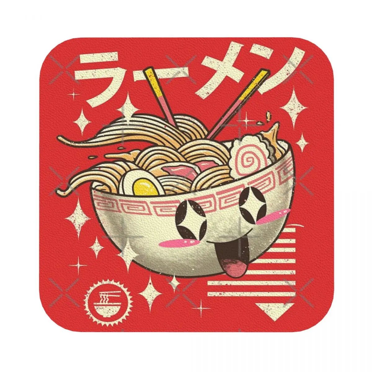 

Милая рамен с 4 рисунками, защита от пятен в ресторане