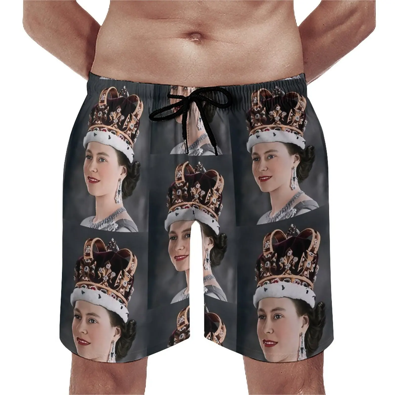 

Шорты мужские спортивные быстросохнущие с принтом «Королева»