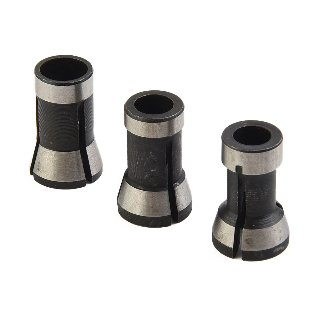

6pcs Router Bit Collet Chuck With Clamping Nuts Power Tool Accessories For Wood Router And Trimming Engraving Machine