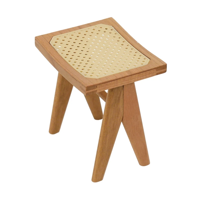 

1/6 миниатюрная мебель для кукольного домика Bjd Ob11, мини модель журнального столика/боковой столик/низкий стул, новые высококачественные детали (A)