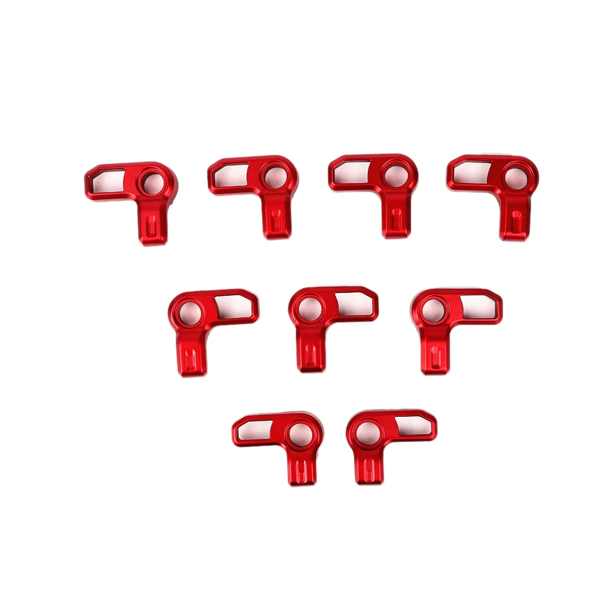 

Hardtop Roof Removal Switch Handle Aluminum Panel Latch Lock for Ford Bronco 2021 2022 Accessories 9PCS Red
