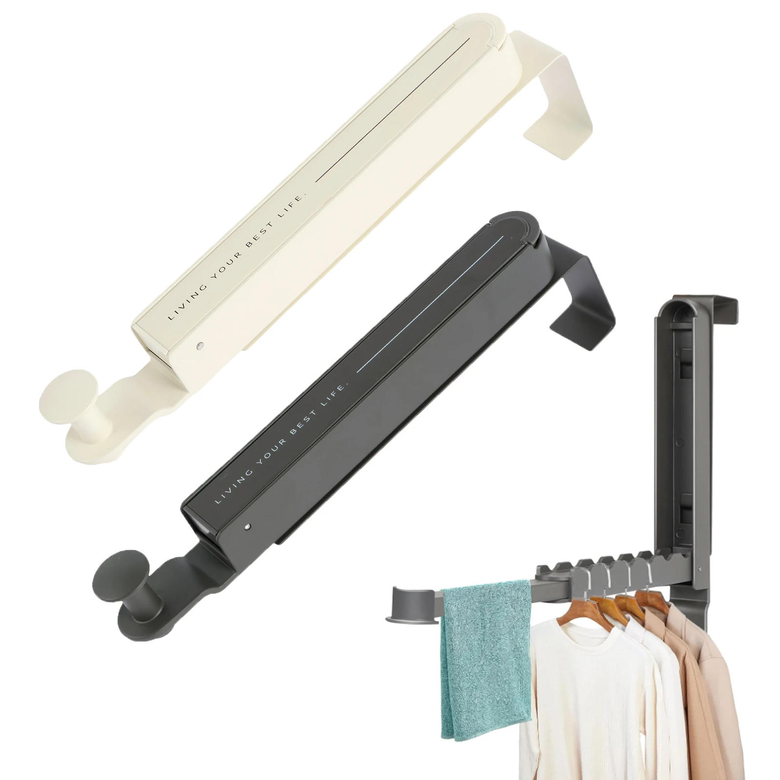Выдвижная сушилка для одежды над дверью многофункциональная вешалка из