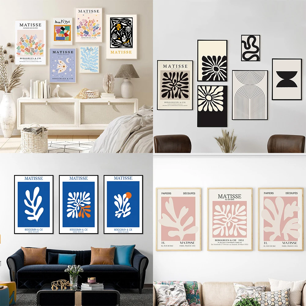 

Matisse Abstract Classical Poster Flower Wall Art Canvas Painting Print Minimalist Nordic Picture Living Room Home Decor Cuadros