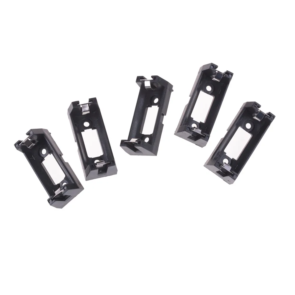 

5Pcs Black PCB Plug-in Type CR123A Lithium Battery Holder Socket Can Block Battery Radiation and Leakage