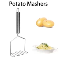 1pcs stainless steel potato masher potato crusher wave shape cutter kitchen accessories kitchen tools cooking gadget