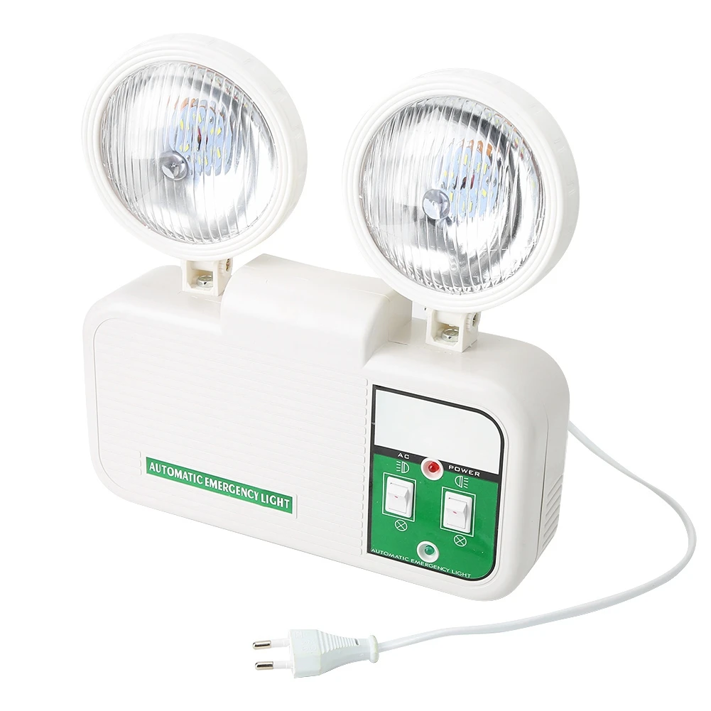 

2W Dual Lamp Head Exit 8 LEDs Emergency Light 110-220V EU Plug