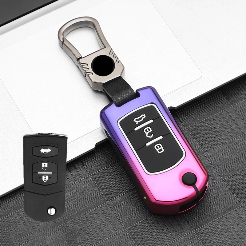 

Zinc Alloy Car Key Case Cover FOB For Mazda CX-5 CX5 CX-7 CX7 3 2 6 Atenza CX-9/CX9 MX5 2 3 Button Key Protect Auto Accessories