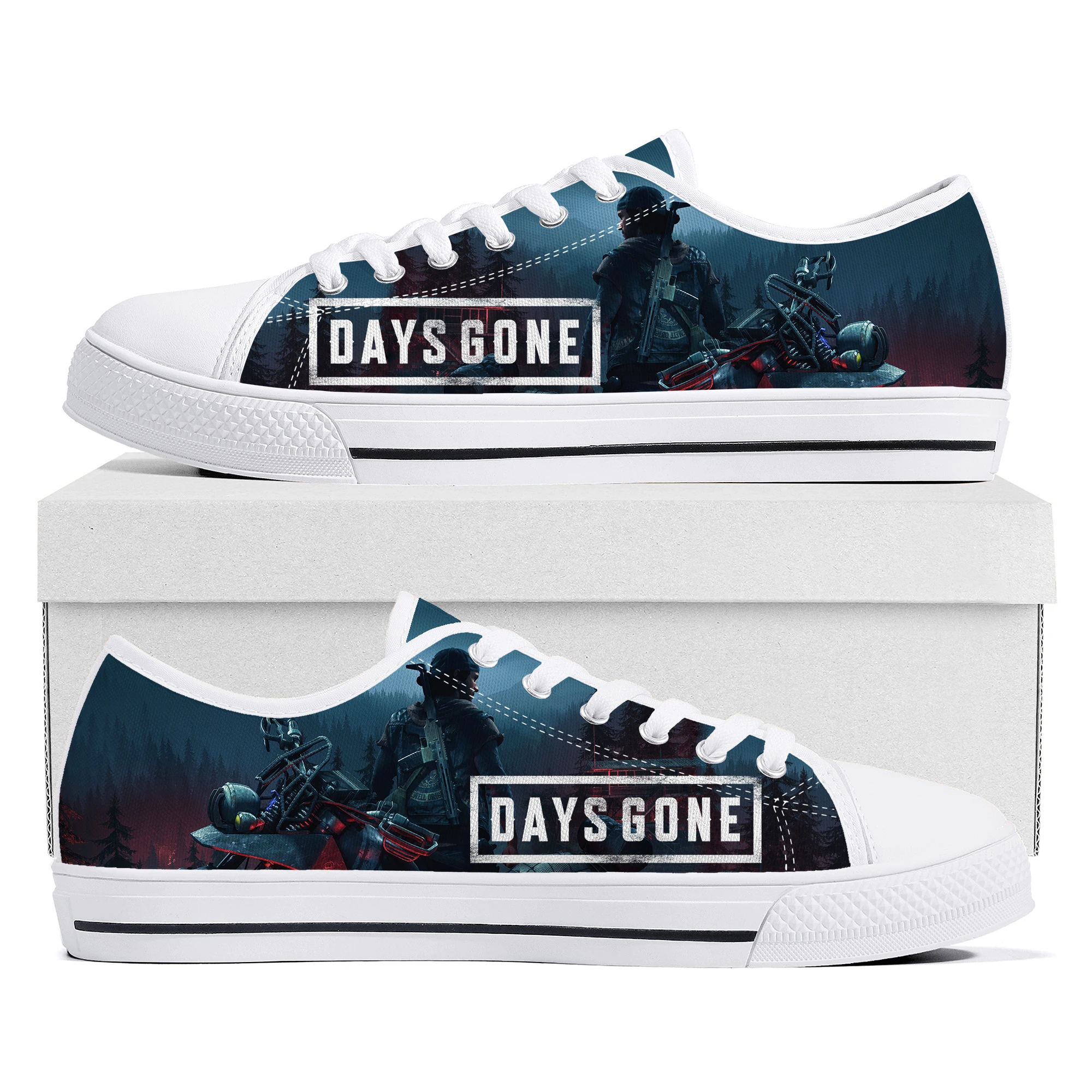 

Days Gone Low Top Sneakers Hot Cartoon Game Womens Mens Teenager High Quality Fashion Canvas Sneaker Couple Custom Built Shoes