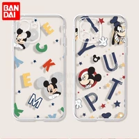 bandai funny mickey mouse goffy dog phone case for samsung s20 fe lite s21 s30 ultra s8 s9 s10 e plus transparent cover clear