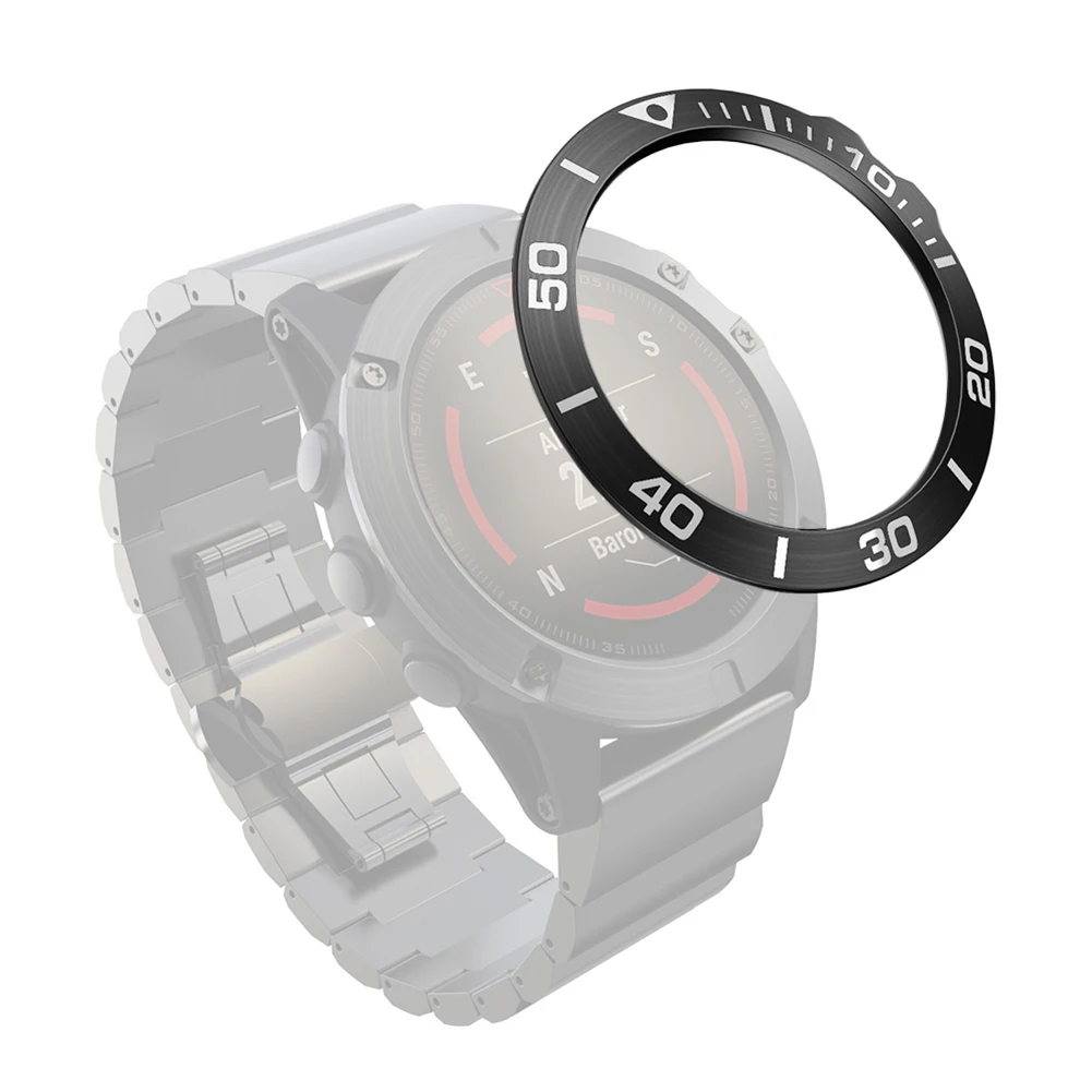 

Круглая крышка кольца для часов из нержавеющей стали, запасные части, ударопрочный ободок, Стайлинг, клейкий материал для Garmin Fenix 5x