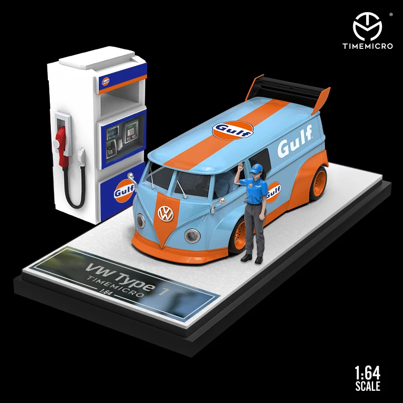 Time Micro 1:64 T1 масло персика/белая оранжевая модель автомобиля |