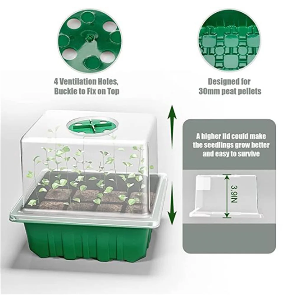 Пластиковый горшок для рассады выращивания растений 12 отверстий 4/5/6 шт.