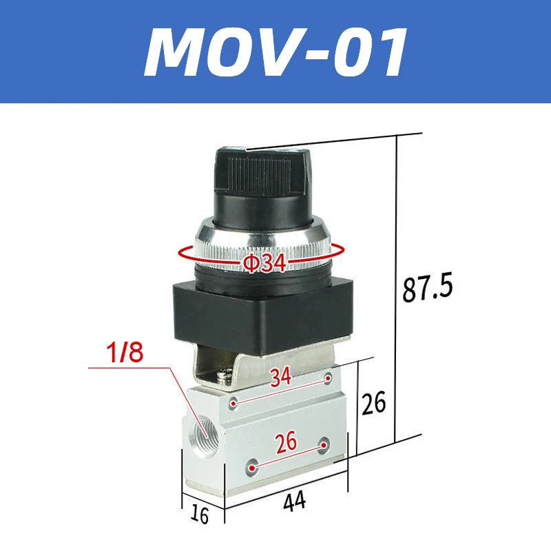 Пневматический 2-позиционный 2-позиционный однопозиционный механический клапан управления воздуха, реверсивный клапан