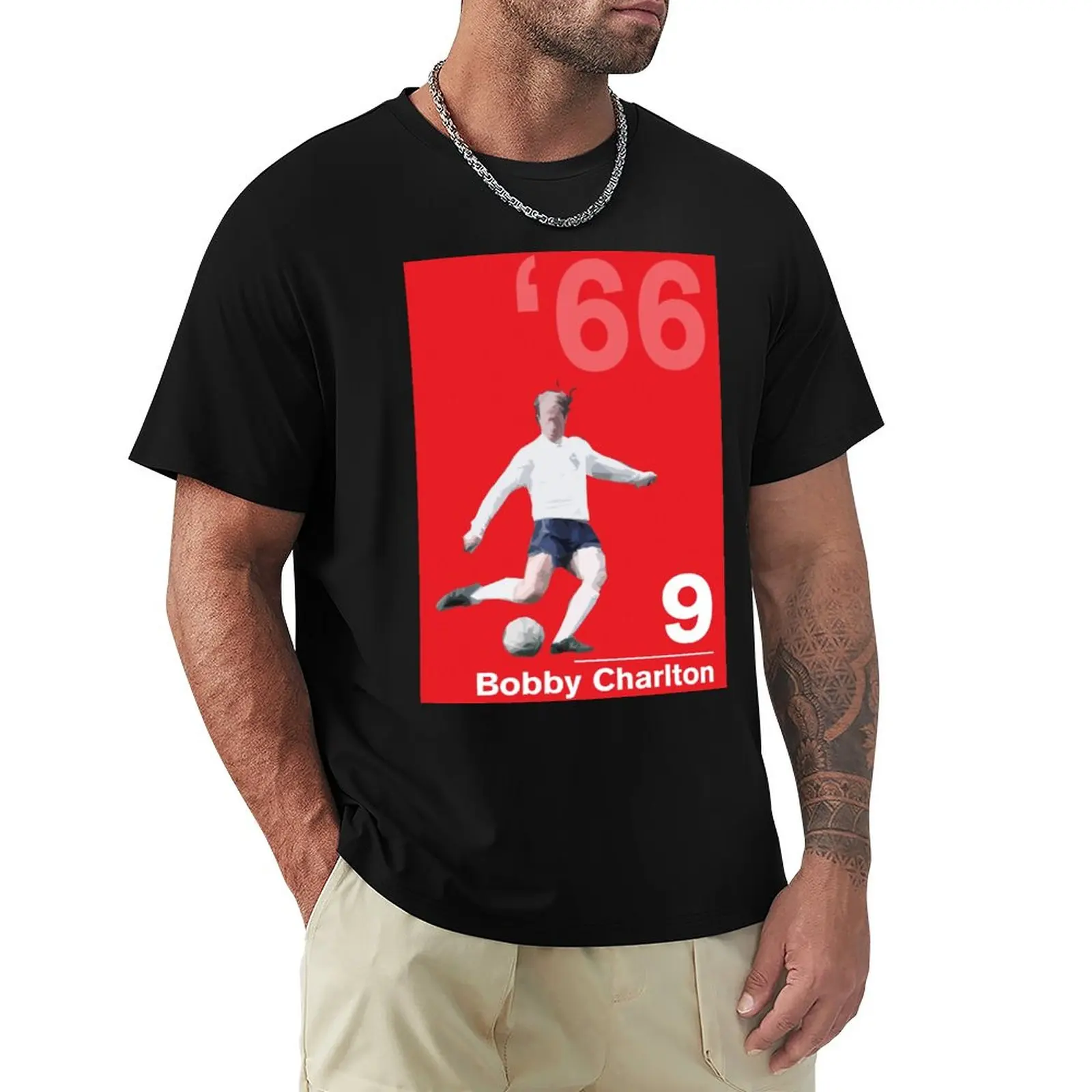 

England Bobby And Charltons 1 Football Team Campaign Crewneck Champion Hot Sale Top Quality Leisure Tshirt Eur Size