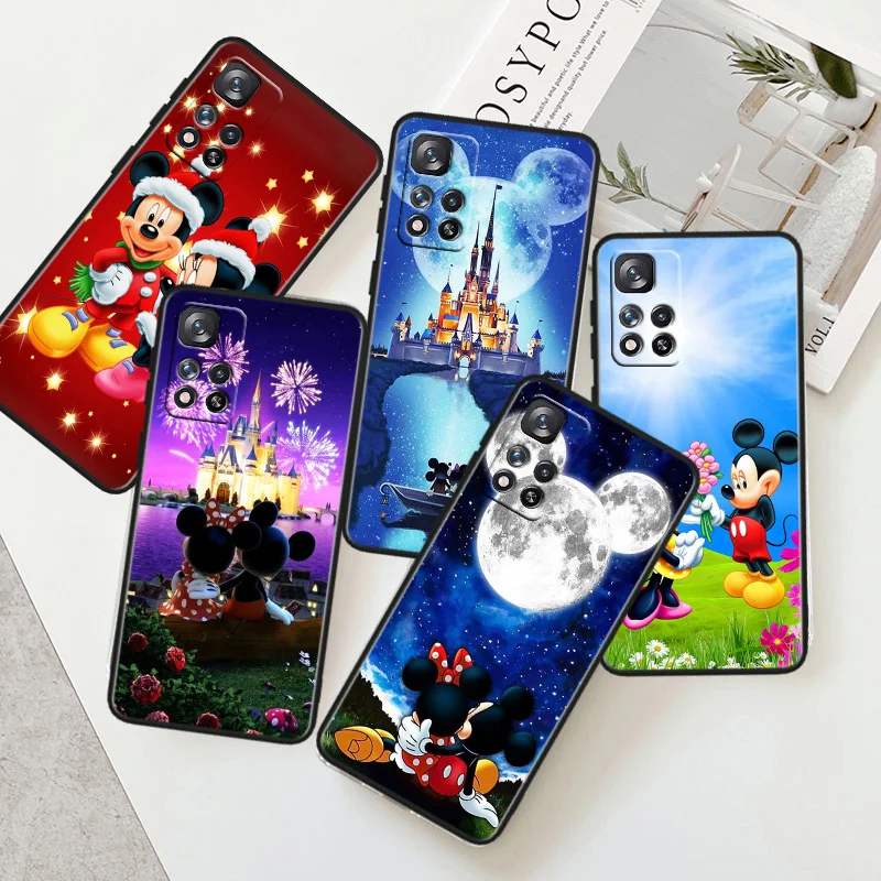 

Mickey Minnie cute Phone Case For Xiaomi Redmi Note 11E 11T 11S 10T 10S 9S 9T 8T 7 Pro Plus Lite Max Black Cover