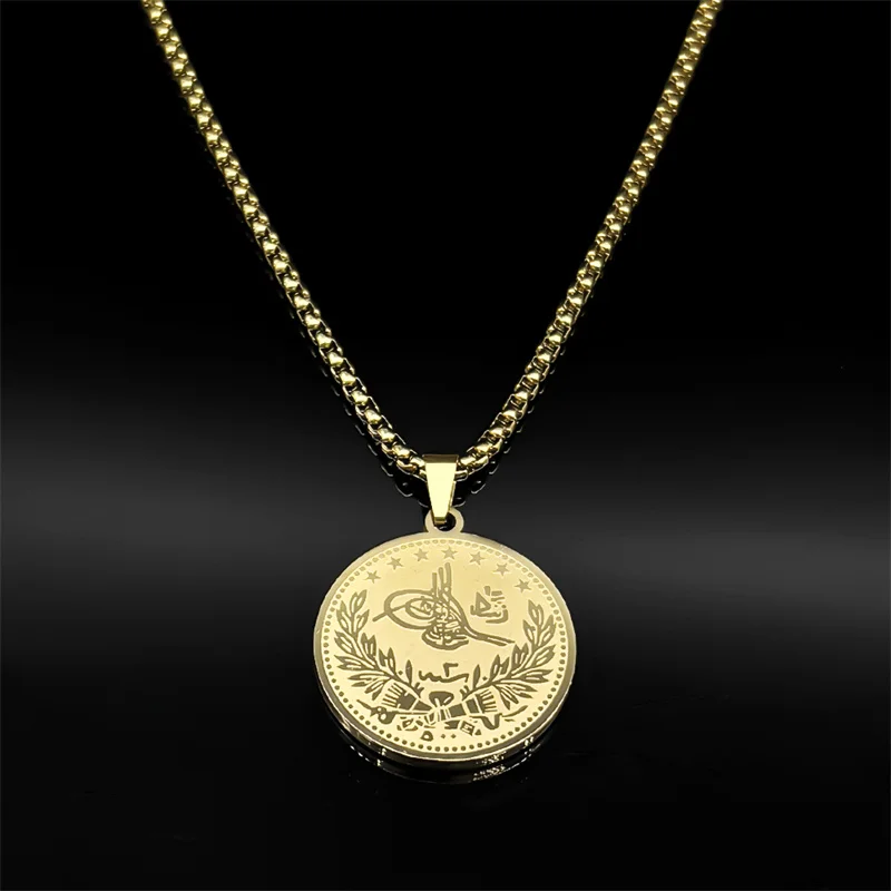 Ожерелье с медальоном из нержавеющей стали