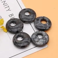 18mm big hole round beads charms natural stone black glitter stone for jewelry making necklace earring accessories