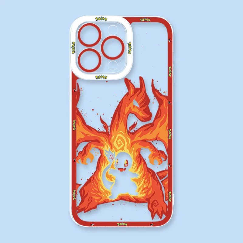 Фото ХИТ ПРОДАЖ: Чехол для телефона с аниме-персонажем Pokémon MEWTWO для iPhone 17e, 17, 16e, 16, 15, 14, 13, 12, 11 Mini, Air, Pro, Max, Plus – Прозрачная мягкая задняя крышка №4