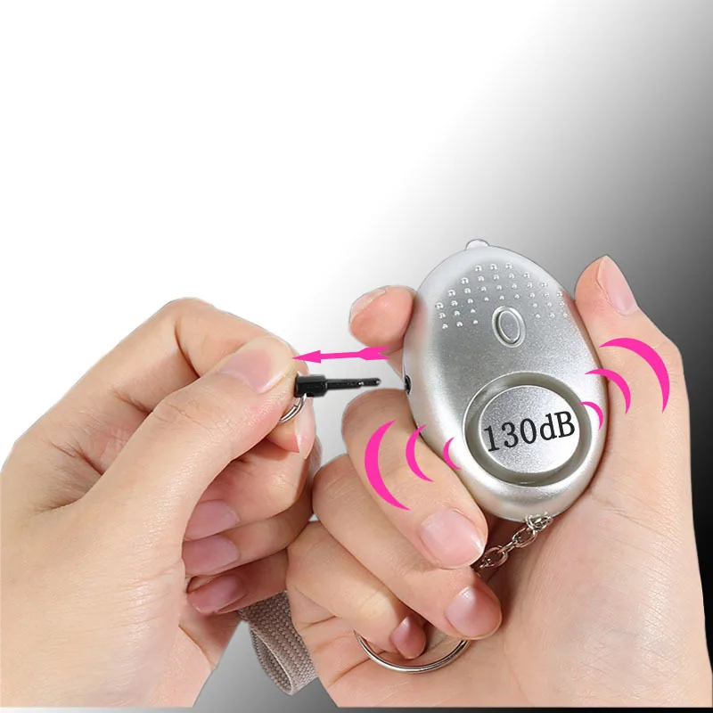 Self Defense Women Alarm 130dB Egg Shape Girl Security Protect Alert Personal Safety Scream Loud Keychain Emergency Alarm images - 6