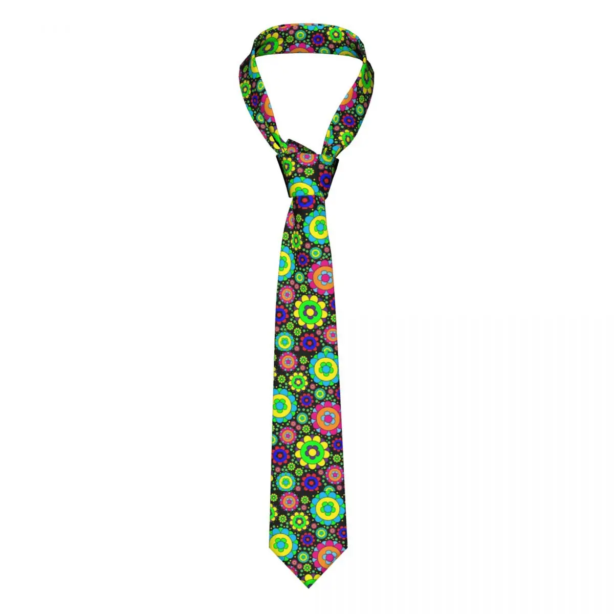 

Цветочный мощный винтажный галстук 60s 70s Хиппи Блузка с принтом модные галстуки для шеи аксессуары для мужчин галстук