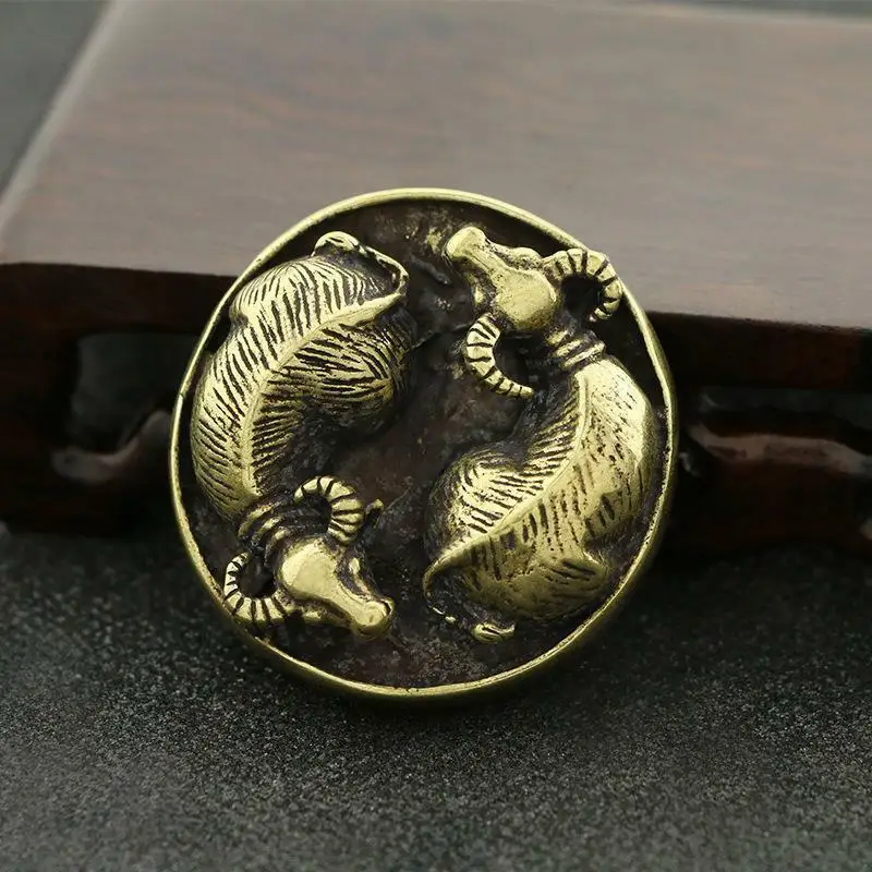 

Китайские коллекционные предметы, бронза, Багуа, двойной бык