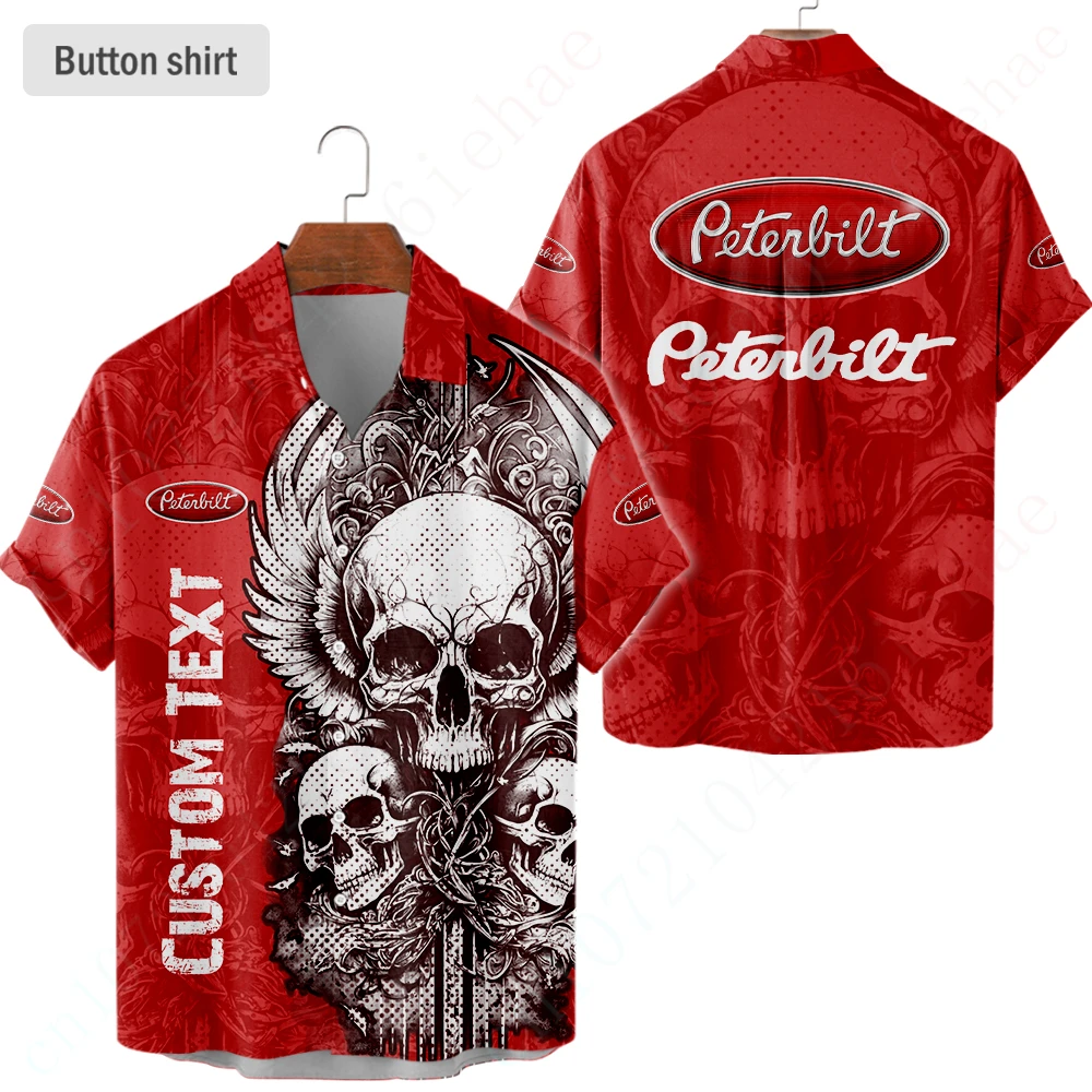 

Peterbilt Anime Shirts And Blouses Unisex Clothing Harajuku Oversized T-shirt Casual Shirts For Men Women Luxury Button Cardigan
