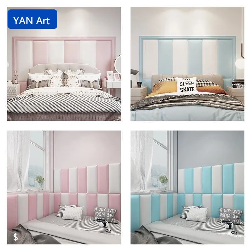 

Новый самоклеящийся декор для кровати и изголовья кровати настенные наклейки передние панели татами для детской спальни мягкая сумка прот...