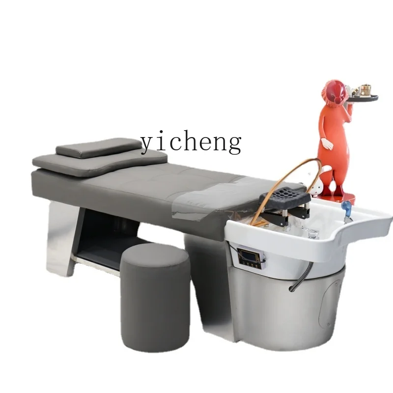 

YY Barber Shop Stainless Steel Shampoo Chair for Hair Salon with Fumigation Water Circulation Hairdressing
