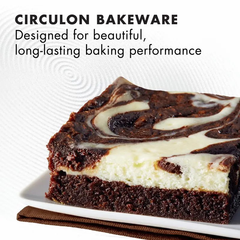 

Delicious Chocolate Brown 9-Inch Square Cake Pan Bakeware.